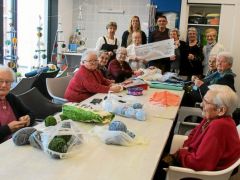 L'EHPAD DE PLABENNEC TRICOTE POUR LE TELETHON
